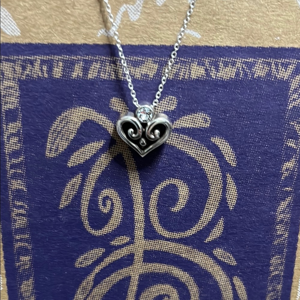 Brighton Silver Alcazar Heart Pendant Necklace